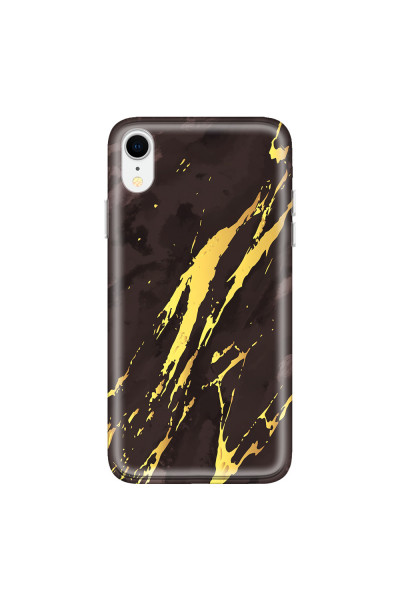 APPLE - iPhone XR - Soft Clear Case - Marble Royal Black