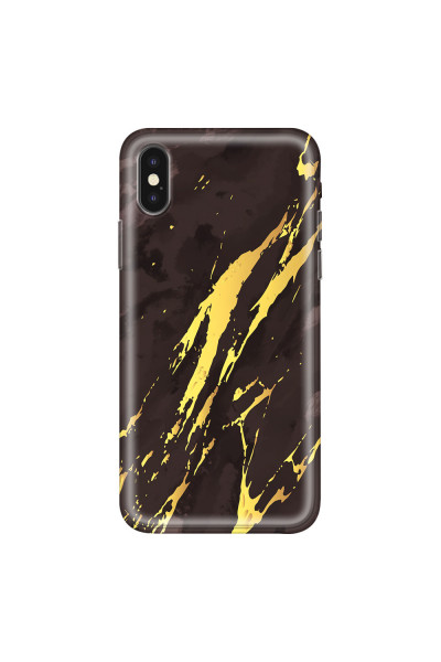 APPLE - iPhone XS Max - Soft Clear Case - Marble Royal Black