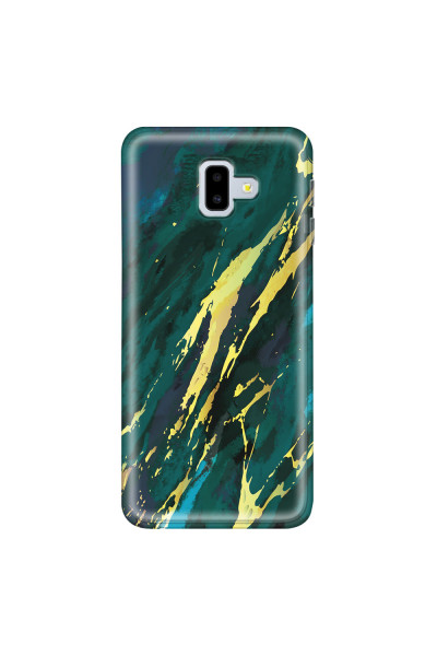 SAMSUNG - Galaxy J6 Plus - Soft Clear Case - Marble Emerald Green