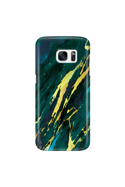 SAMSUNG - Galaxy S7 Edge - 3D Snap Case - Marble Emerald Green