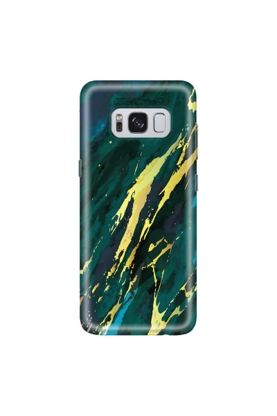 SAMSUNG - Galaxy S8 Plus - Soft Clear Case - Marble Emerald Green