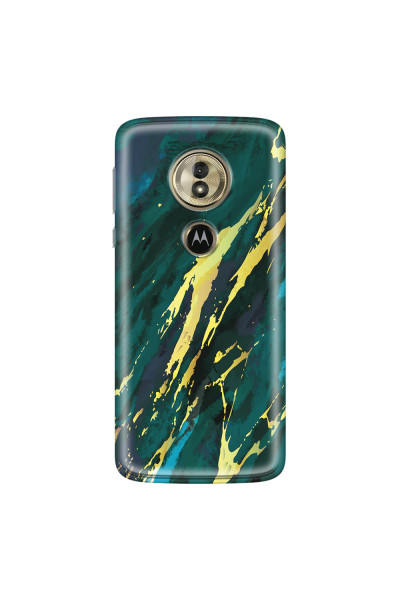 MOTOROLA by LENOVO - Moto G6 Play - Soft Clear Case - Marble Emerald Green
