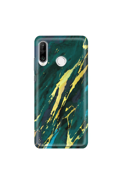 HUAWEI - P30 Lite - Soft Clear Case - Marble Emerald Green