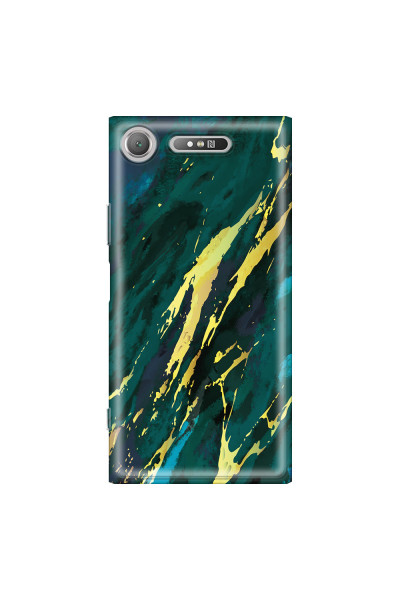 SONY - Sony XZ1 - Soft Clear Case - Marble Emerald Green