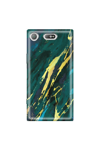 SONY - Sony XZ1 Compact - Soft Clear Case - Marble Emerald Green