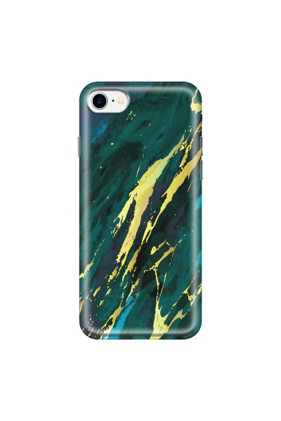 APPLE - iPhone 7 - Soft Clear Case - Marble Emerald Green