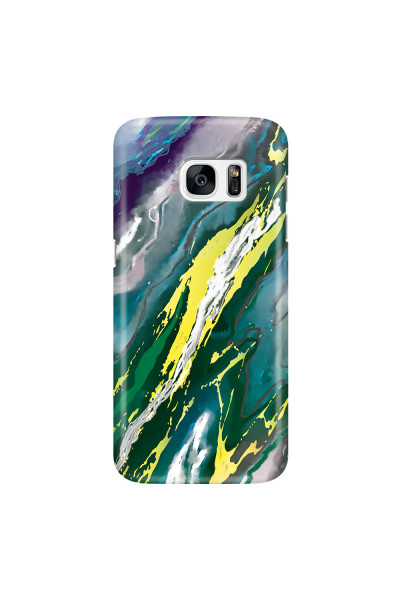 SAMSUNG - Galaxy S7 Edge - 3D Snap Case - Marble Rainforest Green