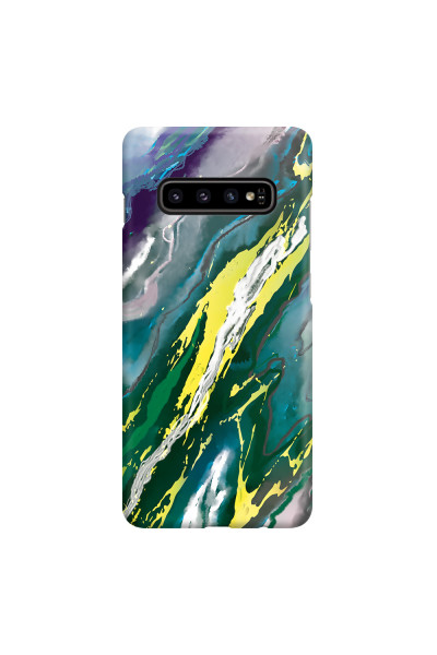 SAMSUNG - Galaxy S10 - 3D Snap Case - Marble Rainforest Green