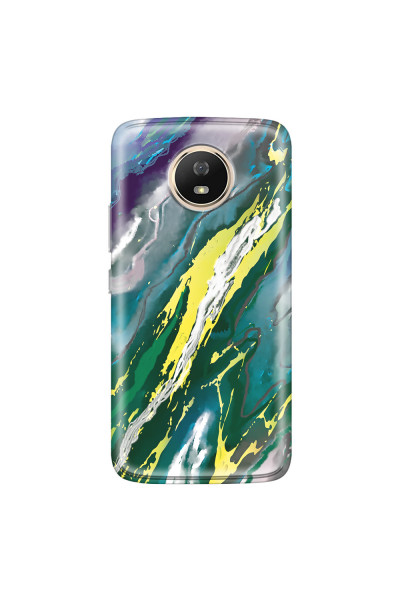 MOTOROLA by LENOVO - Moto G5s - Soft Clear Case - Marble Rainforest Green