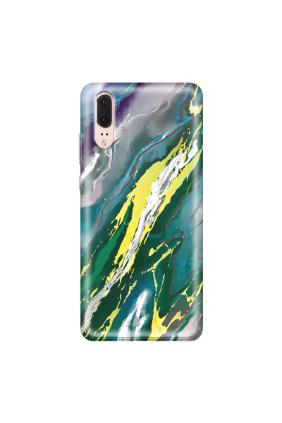 HUAWEI - P20 - Soft Clear Case - Marble Rainforest Green