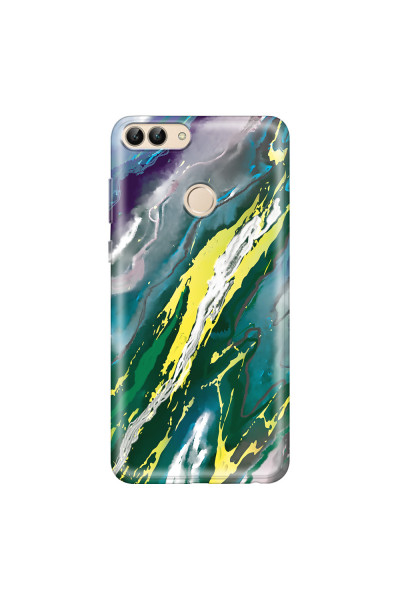 HUAWEI - P Smart 2018 - Soft Clear Case - Marble Rainforest Green