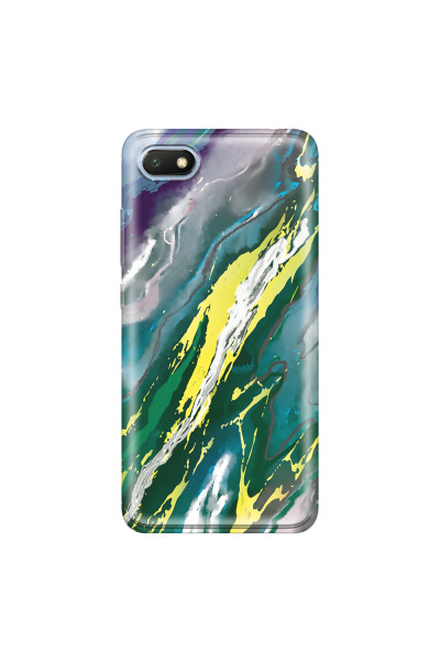 XIAOMI - Redmi 6A - Soft Clear Case - Marble Rainforest Green