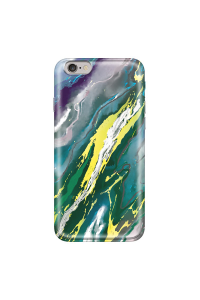 APPLE - iPhone 6S - Soft Clear Case - Marble Rainforest Green