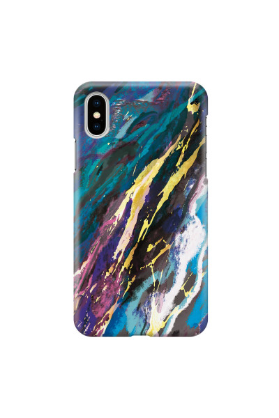 APPLE - iPhone XS Max - 3D Snap Case - Marble Bahama Blue