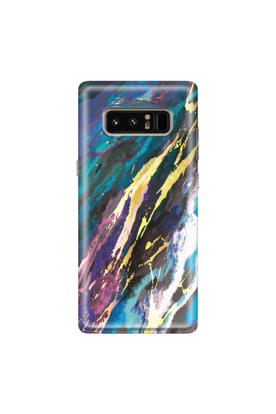 SAMSUNG - Galaxy Note 8 - Soft Clear Case - Marble Bahama Blue