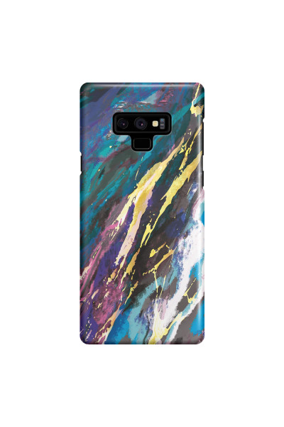 SAMSUNG - Galaxy Note 9 - 3D Snap Case - Marble Bahama Blue