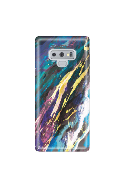 SAMSUNG - Galaxy Note 9 - Soft Clear Case - Marble Bahama Blue