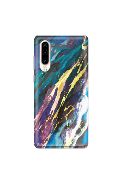HUAWEI - P30 - Soft Clear Case - Marble Bahama Blue