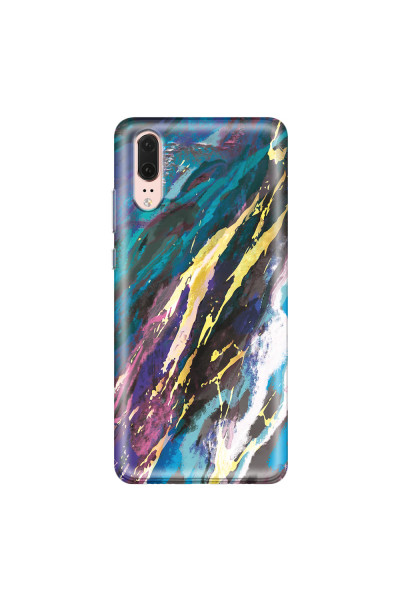 HUAWEI - P20 - Soft Clear Case - Marble Bahama Blue