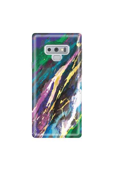 SAMSUNG - Galaxy Note 9 - Soft Clear Case - Marble Emerald Pearl