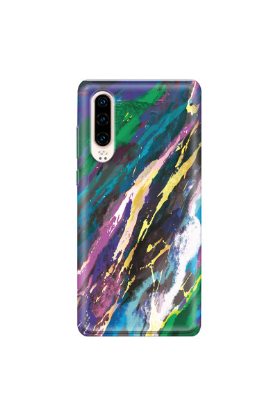 HUAWEI - P30 - Soft Clear Case - Marble Emerald Pearl