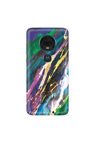 MOTOROLA by LENOVO - Moto G7 Plus - Soft Clear Case - Marble Emerald Pearl