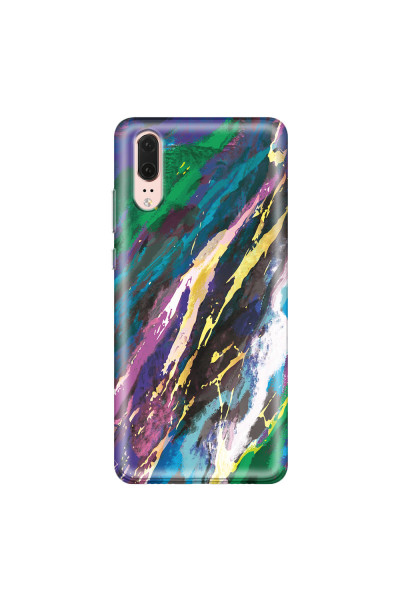 HUAWEI - P20 - Soft Clear Case - Marble Emerald Pearl