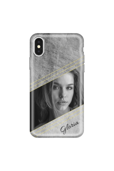 APPLE - iPhone X - Soft Clear Case - Geometry Love Photo