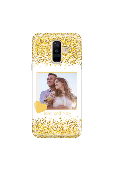 SAMSUNG - Galaxy A6 Plus - Soft Clear Case - Gold Memories
