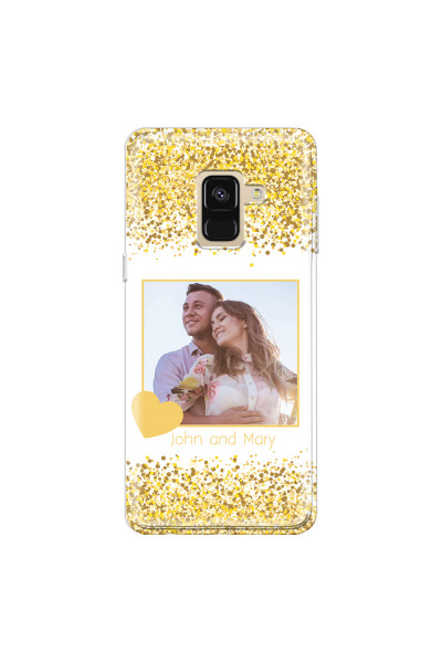 SAMSUNG - Galaxy A8 - Soft Clear Case - Gold Memories