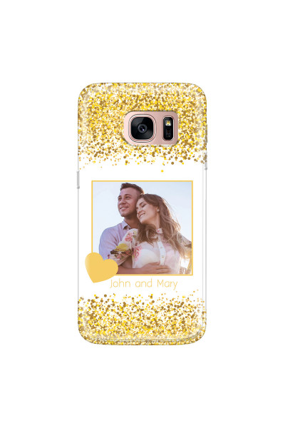 SAMSUNG - Galaxy S7 - Soft Clear Case - Gold Memories
