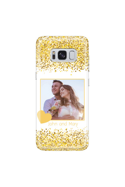 SAMSUNG - Galaxy S8 Plus - Soft Clear Case - Gold Memories