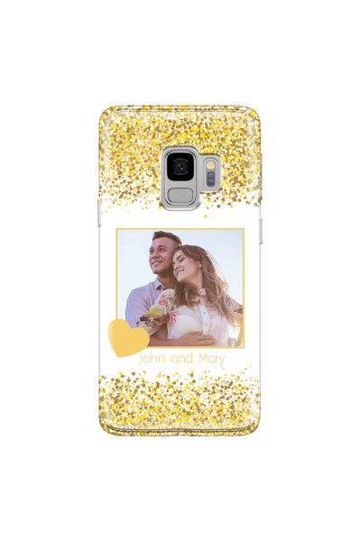 SAMSUNG - Galaxy S9 - Soft Clear Case - Gold Memories