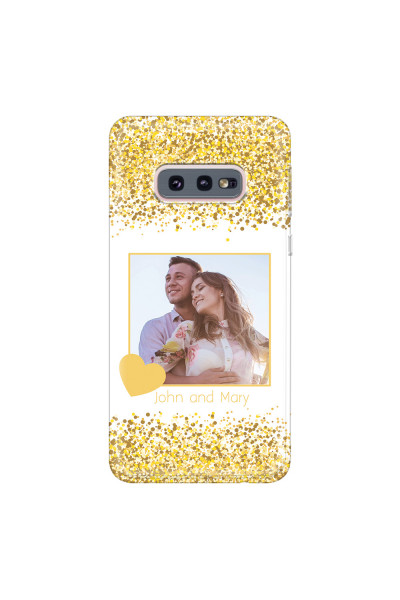 SAMSUNG - Galaxy S10e - Soft Clear Case - Gold Memories