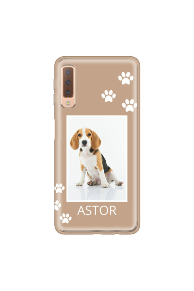SAMSUNG - Galaxy A7 2018 - Soft Clear Case - Puppy