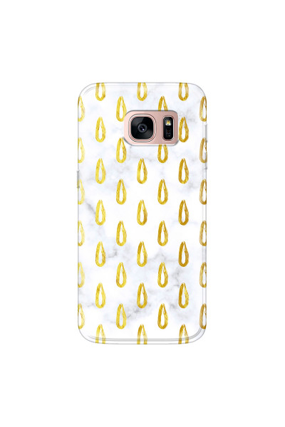 SAMSUNG - Galaxy S7 - Soft Clear Case - Marble Drops