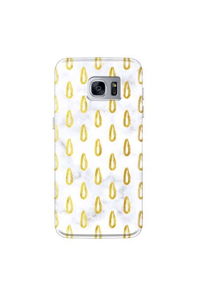 SAMSUNG - Galaxy S7 Edge - Soft Clear Case - Marble Drops