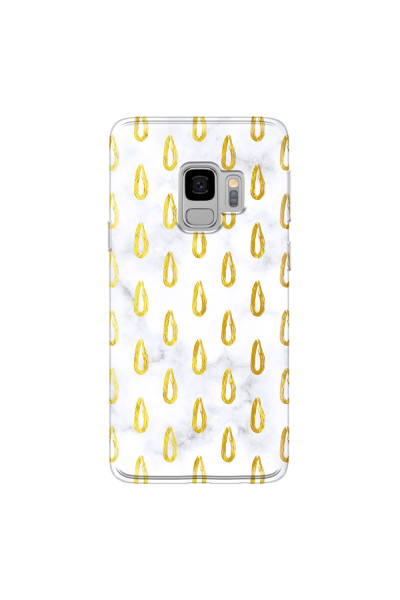 SAMSUNG - Galaxy S9 - Soft Clear Case - Marble Drops