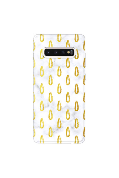 SAMSUNG - Galaxy S10 Plus - Soft Clear Case - Marble Drops