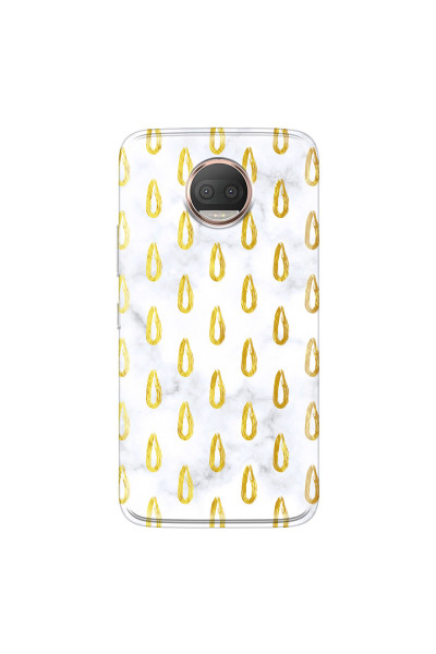 MOTOROLA by LENOVO - Moto G5s Plus - Soft Clear Case - Marble Drops