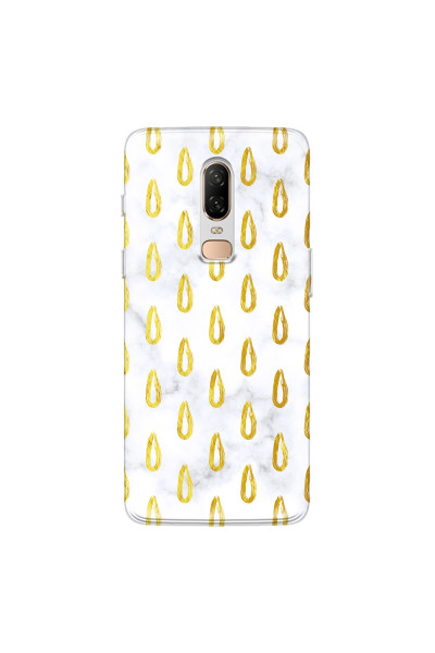 ONEPLUS - OnePlus 6 - Soft Clear Case - Marble Drops