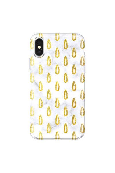 APPLE - iPhone X - Soft Clear Case - Marble Drops