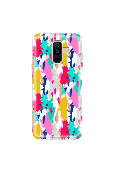 SAMSUNG - Galaxy A6 Plus - Soft Clear Case - Paint Strokes