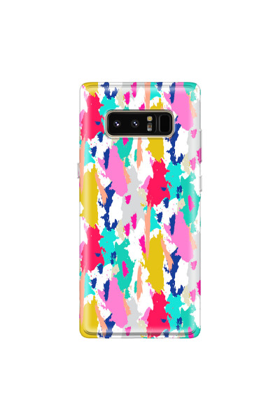 SAMSUNG - Galaxy Note 8 - Soft Clear Case - Paint Strokes