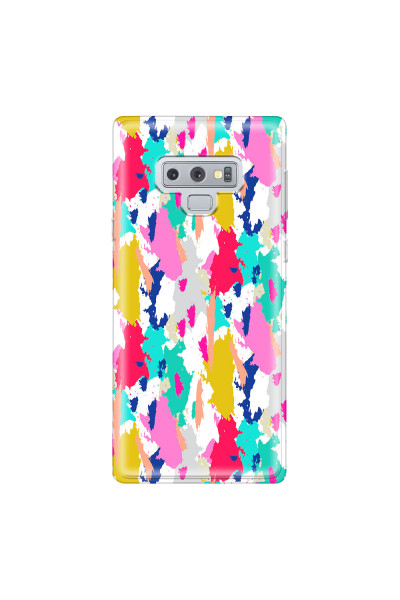 SAMSUNG - Galaxy Note 9 - Soft Clear Case - Paint Strokes