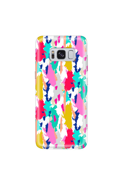 SAMSUNG - Galaxy S8 Plus - Soft Clear Case - Paint Strokes