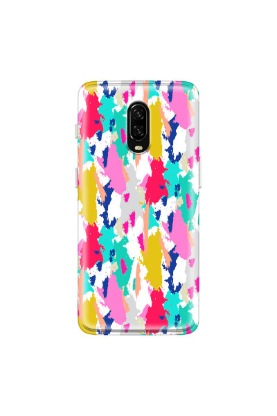 ONEPLUS - OnePlus 6T - Soft Clear Case - Paint Strokes