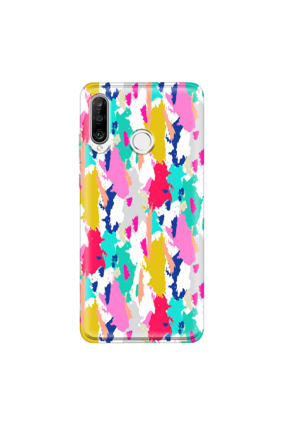 HUAWEI - P30 Lite - Soft Clear Case - Paint Strokes
