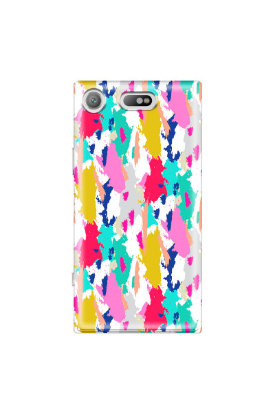 SONY - Sony XZ1 Compact - Soft Clear Case - Paint Strokes