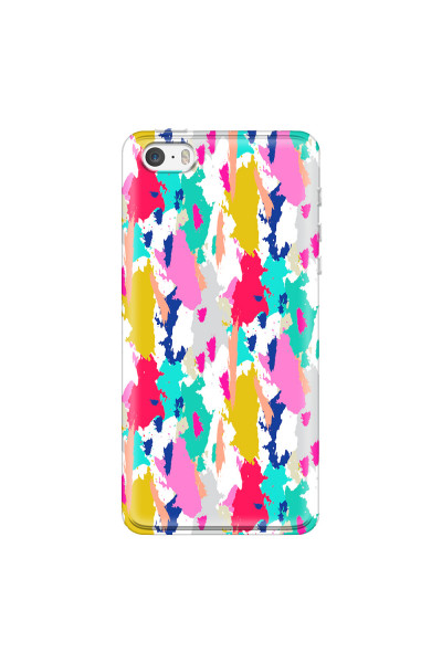 APPLE - iPhone 5S - Soft Clear Case - Paint Strokes